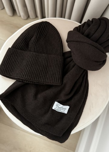 KOMPLET Kaszmir dark choco