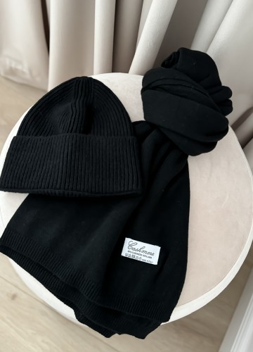 KOMPLET Kaszmir czarny