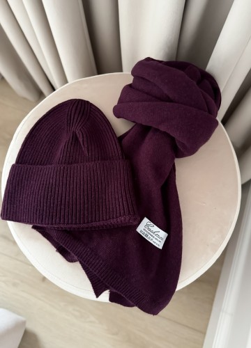 KOMPLET Kaszmir dark plom