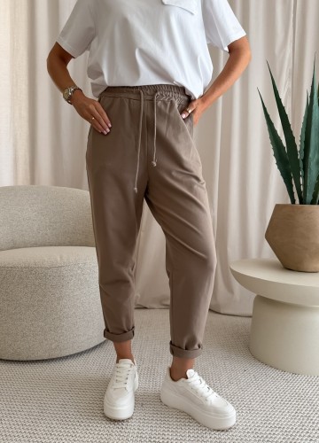 SPODNIE COMFY taupe