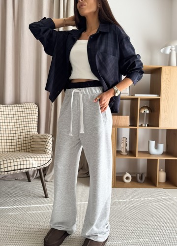 KOMPLET Adelyn granat-szary