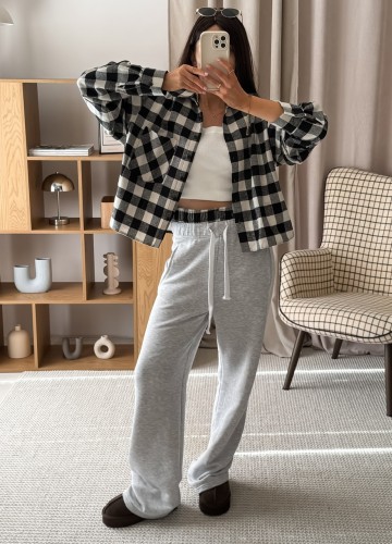 KOMPLET Adelyn czarny-szary