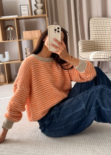 SWETER Avery pomarańczowy 